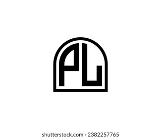 PL logo design vector template