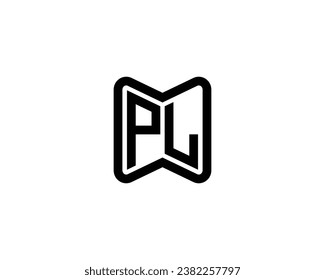 PL logo design vector template