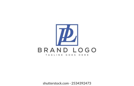 PL logo design vector template design for brand