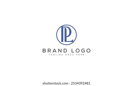 PL logo design vector template design for brand