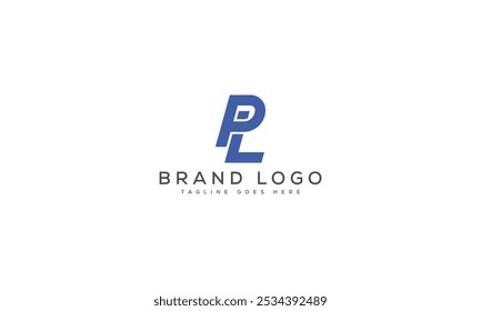 PL logo design vector template design for brand