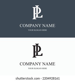 PL logo initial letter luxury royal logo. template symbol. modern golden luxury logo. abstract monogram vector letter mark brand fashion. icon  business monogram boutique font Clothing minimalist.