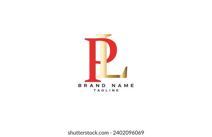 PL, LP, Abstract initial monogram letter alphabet logo design