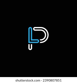 PL or LP abstract letter design. Professional business awesome artistic branding company different colors illustration logo or icon or monogram.