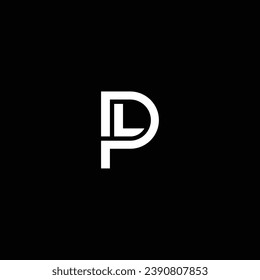 PL or LP abstract letter design. Professional business awesome artistic branding company different colors illustration logo or icon or monogram.