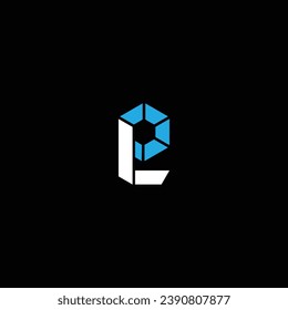 PL or LP abstract letter design. Professional business awesome artistic branding company different colors illustration logo or icon or monogram.