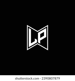 PL or LP abstract letter design. Professional business awesome artistic branding company different colors illustration logo or icon or monogram.