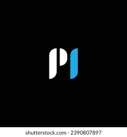 PL or LP abstract letter design. Professional business awesome artistic branding company different colors illustration logo or icon or monogram.