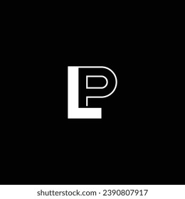 PL or LP abstract letter design. Professional business awesome artistic branding company different colors illustration logo or icon or monogram.