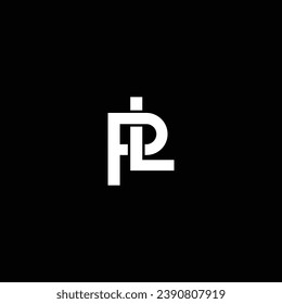 PL or LP abstract letter design. Professional business awesome artistic branding company different colors illustration logo or icon or monogram.