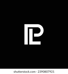 PL or LP abstract letter design. Professional business awesome artistic branding company different colors illustration logo or icon or monogram.