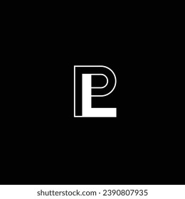 PL or LP abstract letter design. Professional business awesome artistic branding company different colors illustration logo or icon or monogram.