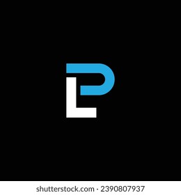 PL or LP abstract letter design. Professional business awesome artistic branding company different colors illustration logo or icon or monogram.