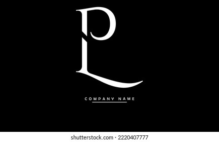 PL, LP Abstract Letters Logo Monogram