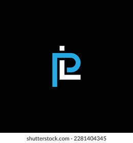 PL or LP abstract outstanding professional business awesome artistic branding company different colors illustration logo