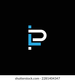 PL or LP abstract outstanding professional business awesome artistic branding company different colors illustration logo