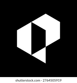 PL or LP creative geometric logo design