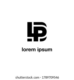 PL LP Letter base Logo, Monogram Design Vector typographic Concept. It may be a brand of business, company, factory, corporate, finance, educational institute, organization, technology, web, medical