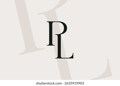 PL or LP letter logo icon design. Classic style luxury initials monogram.