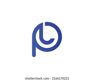 PL LP logo design vector template