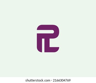 PL LP logo design vector template