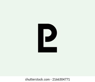 PL LP logo design vector template