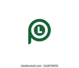 PL LP logo design vector template