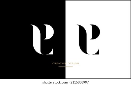 PL or LP Luxury Abstract icon Logo