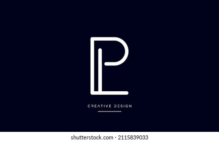 PL or LP Luxury Abstract icon Logo