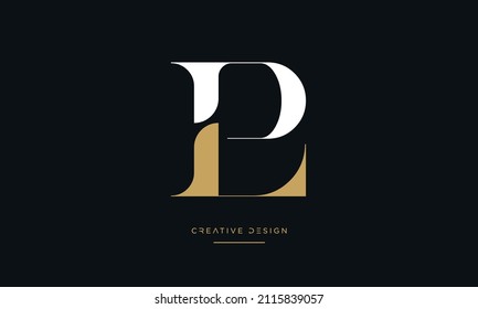 PL or LP Luxury Abstract icon Logo