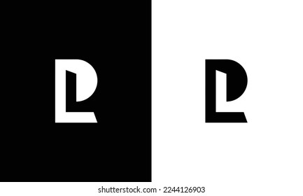 PL or LP Luxury Abstract icon Logo