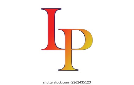 PL or LP Luxury Abstract icon Logo