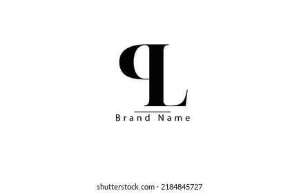 PL LP P L abstract vector logo monogram template