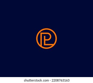 PL, LP, P letter logo creative design with vector graphic