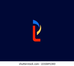 PL, LP, P letter logo creative design with vector graphic