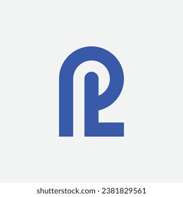 PL P L monogram letter initial based modern logo design