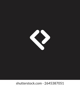 Logotipo ilusório do vetor de tecnologia PL