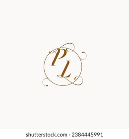 PL uniquely wedding logo symbol of your marriage and you can use it on your wedding stationary