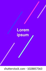 Placard with abstract composition, geometric style, flat design elements for covers, banners, flyers and posters. A4 format, vector templates.