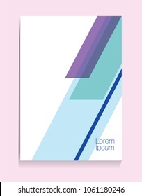 Placard with abstract composition, geometric style, flat design elements. Composition for covers, banners, flyers and posters. A4 format, vector templates.