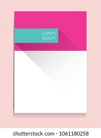 Placard with abstract composition, geometric style, flat design elements. Composition for covers, banners, flyers and posters. A4 format, vector templates.