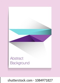 Placard with abstract composition, geometric style, flat design elements. Composition for covers, banners, flyers and posters. A4 format, vector templates.