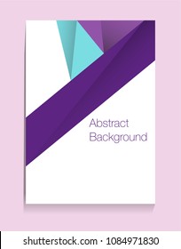 Placard with abstract composition, geometric style, flat design elements. Composition for covers, banners, flyers and posters. A4 format, vector templates.