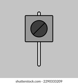 Placard, big sign, banner, card vector icon. Demonstration, protest, strike, revolution. Graph symbol for your web site design, logo, app, UI