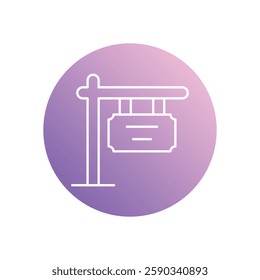 Placard icon vector stock illustration