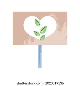 icono de la ecología de pancartas y hojas aislado
