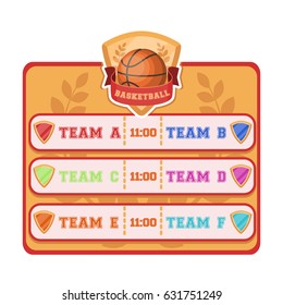 Placard on the basketball court.Basketball single icon in cartoon style vector symbol stock illustration web.