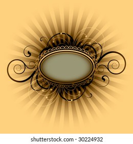 placard on a floral background