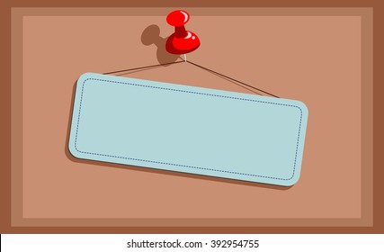 Placard on the wall Brown 