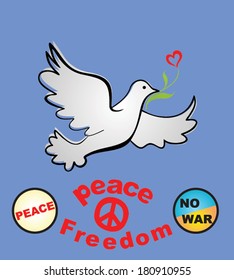 Placard with peace symbolic
